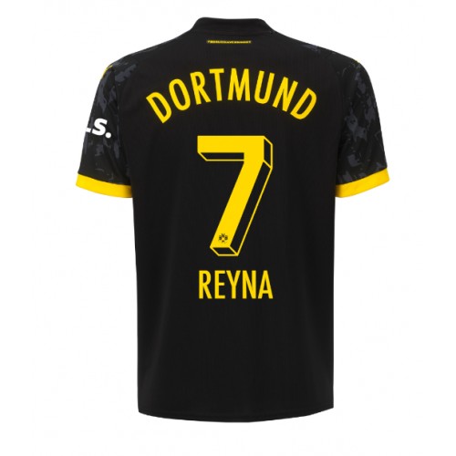 Fotballdrakt Herre Borussia Dortmund Giovanni Reyna #7 Bortedrakt 2023-24 Kortermet